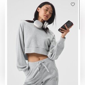 Alo muse hoodie in grey